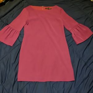 Berry colored Shift dress, bell sleeves